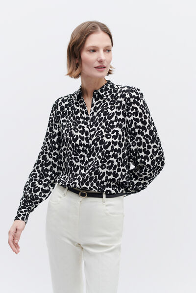Camisa Heloise negro mujer