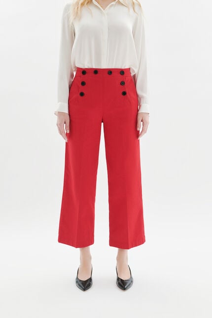 Pantalón Paolino rojo mujer