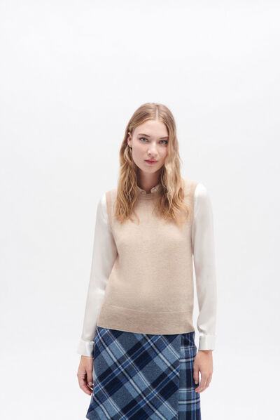 malha ilona beige mulher