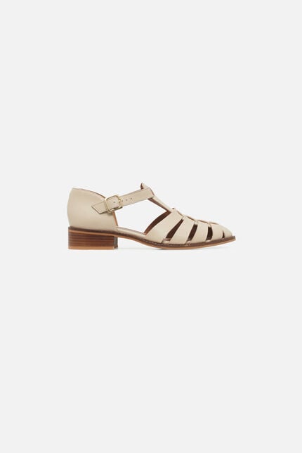 Sandales Alta en cuir naturel sable femme