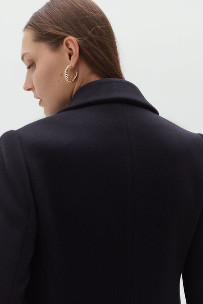 manteau norton bleu marine femme