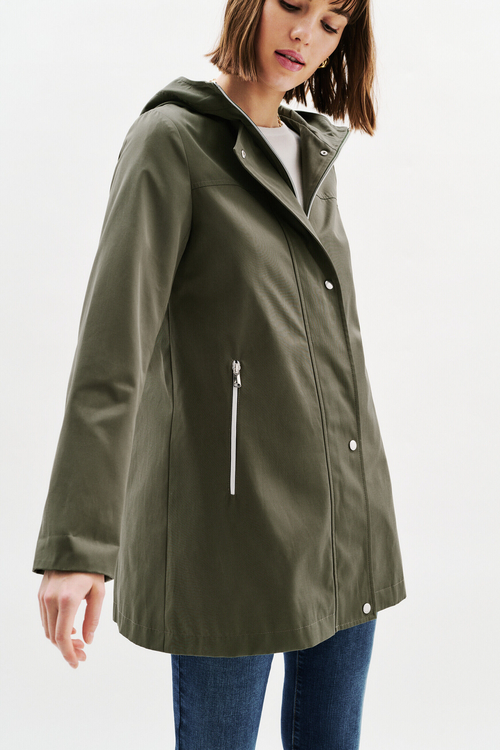 Manteau gvenard vert kaki femme