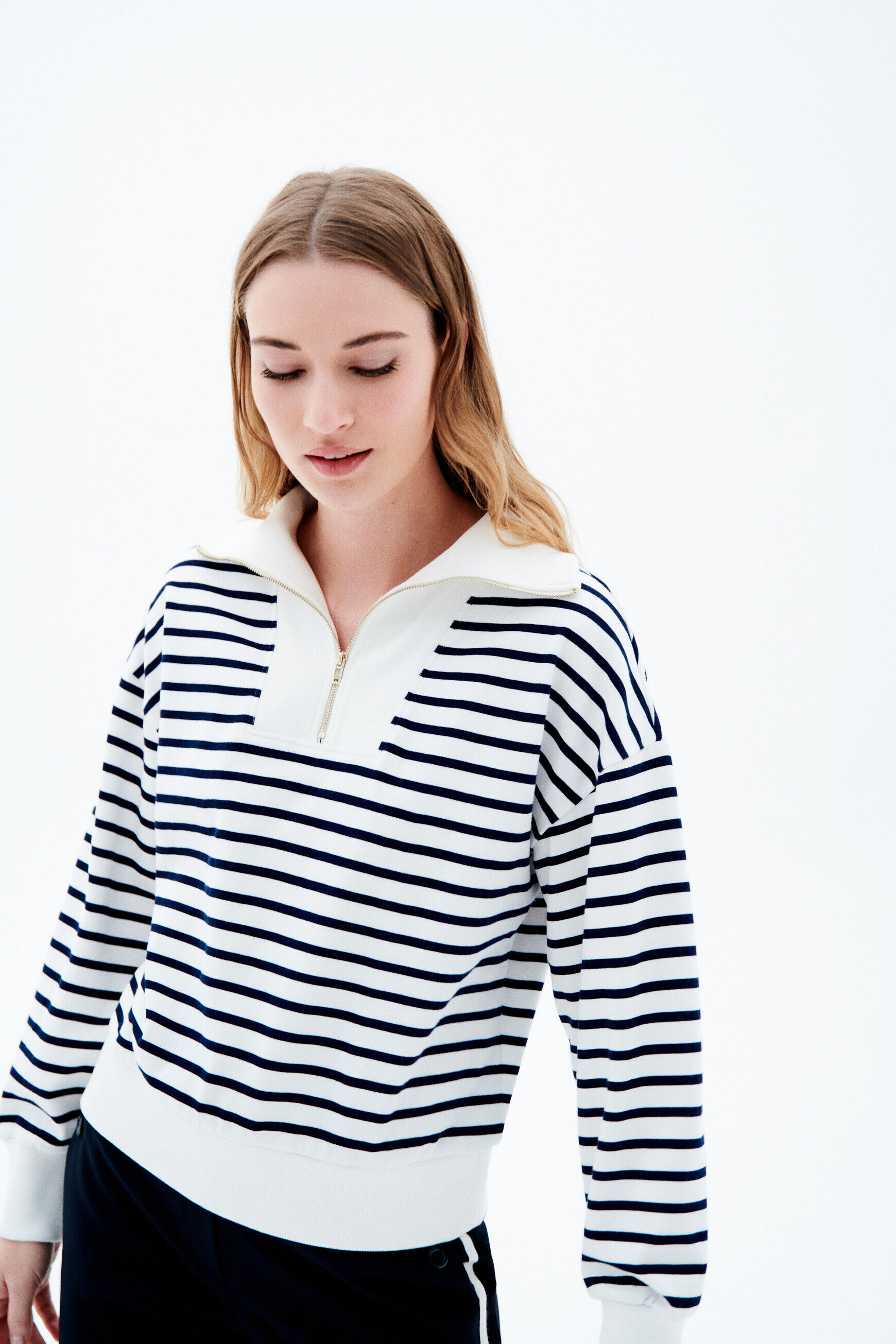 Sweatshirt tleandro bleu marine femme