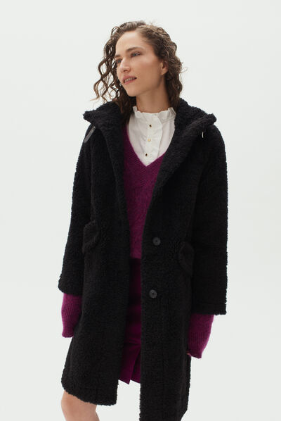 manteau sigrid noir femme