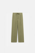 Pigment trousers 100% linen khaki green woman