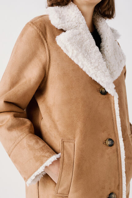 Manteau Gonzague camel femme