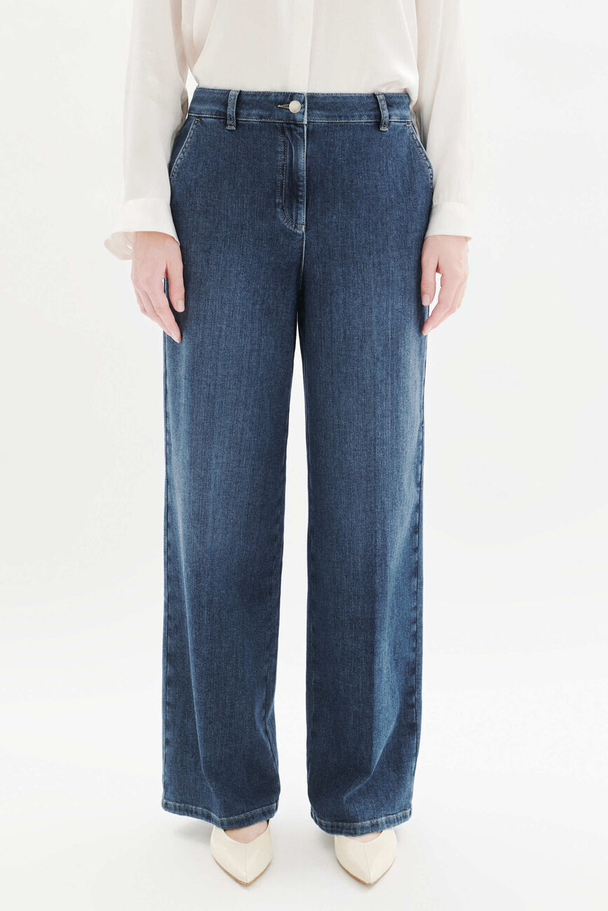 Pesuvio trousers stone denim woman