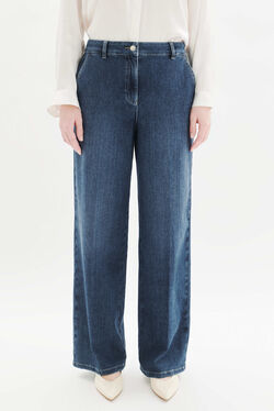 Pesuvio trousers stone denim woman