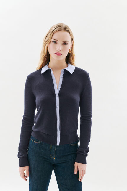 Maglione Mpheobe blu navy donna