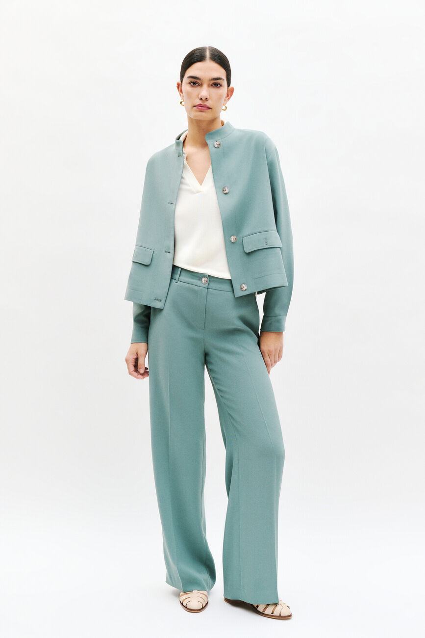 Pantalon Pveronique vert pastel femme