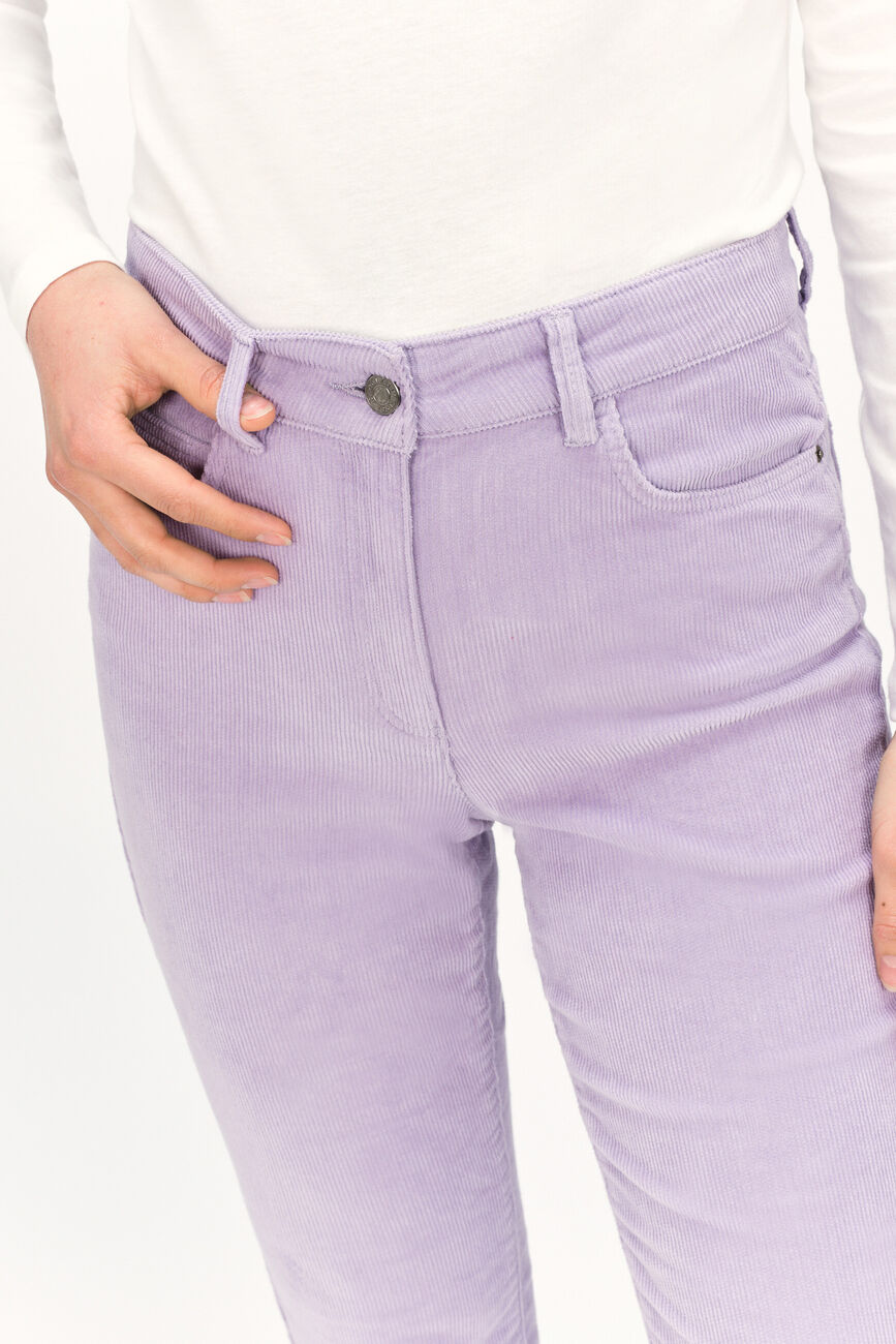 pantalon chicago velours parme femme