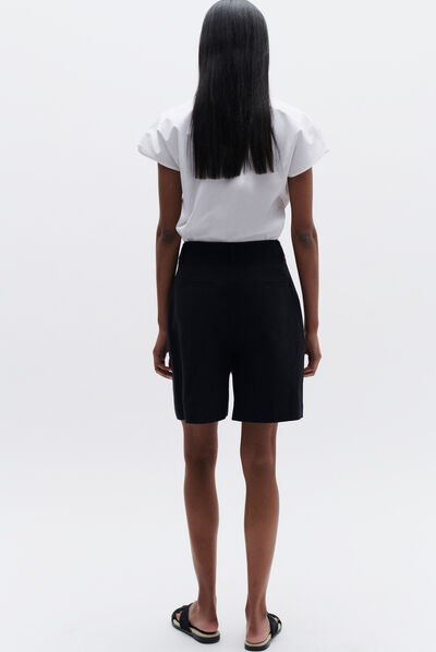 short bermude noir femme