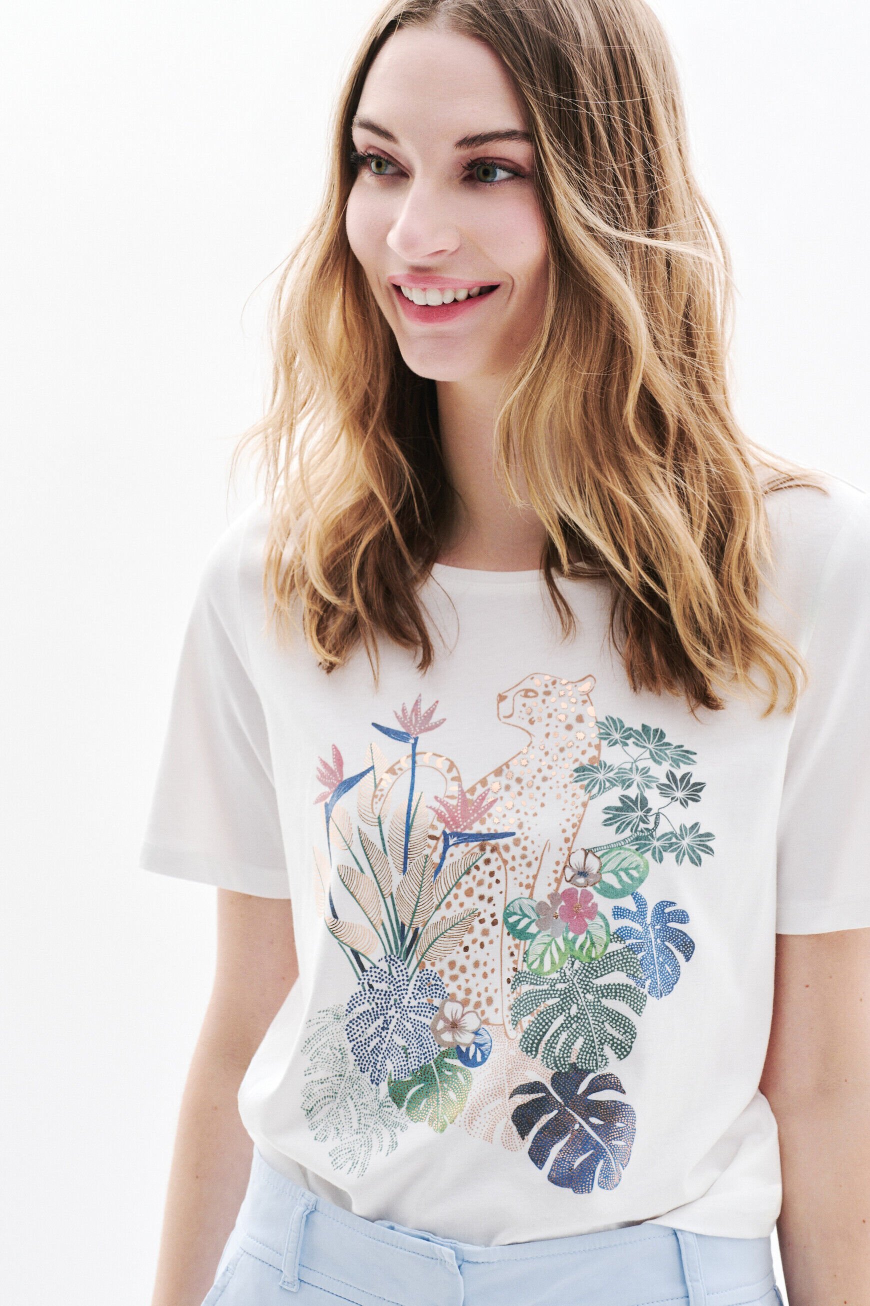 T-shirt Tpanthère ecru femme