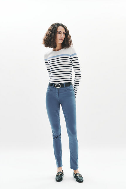 Pantalon Tomj bleu femme