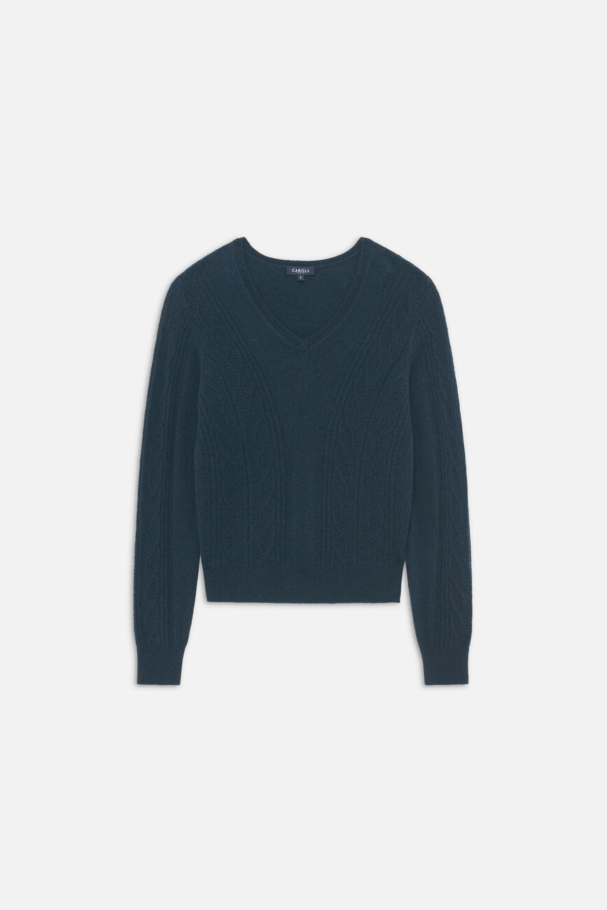 Pull mlise bleu marine femme