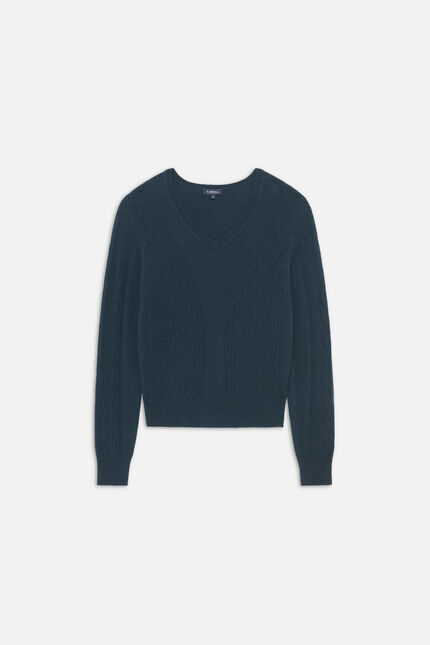 Pull mlise bleu marine femme
