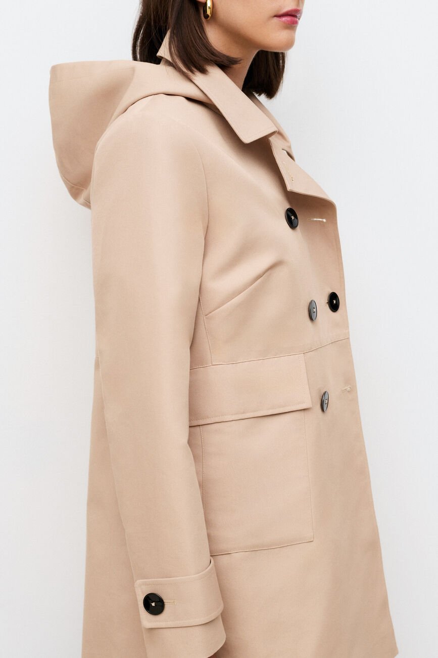Manteau Glamour sable femme