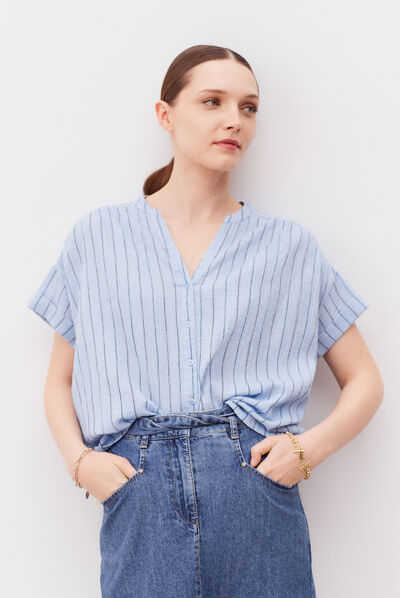 chemisier line denim stone femme