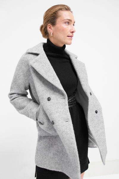 manteau ferdinand gris clair femme