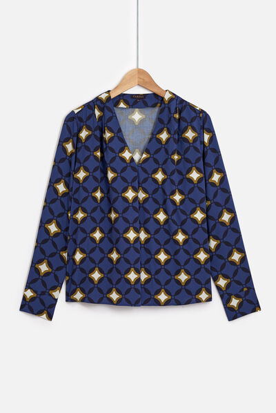 Camisa Didou azul eléctrico mujer