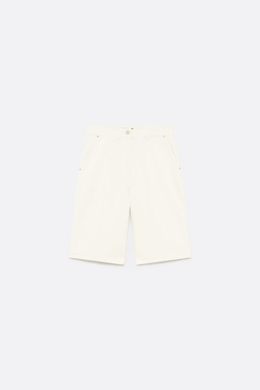 Pantalón corto Permuda blanco mujer