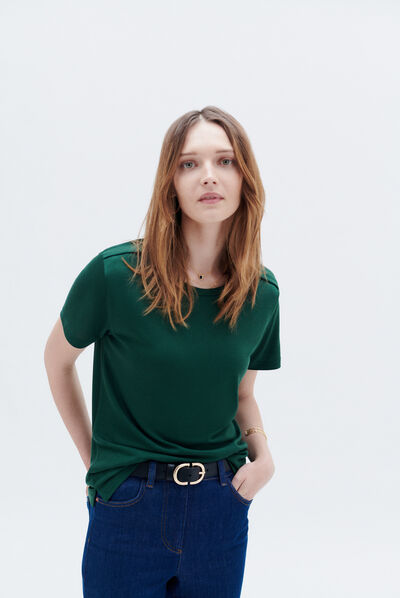 T-shirt tsofie vert fonce femme