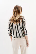Brendastripes shirt black woman