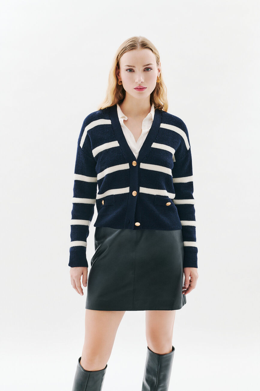 Gilet Mahe bleu marine femme