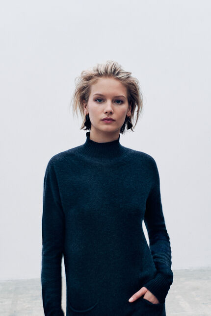 Jurk Rnora made in Italy donkergrijs vrouw