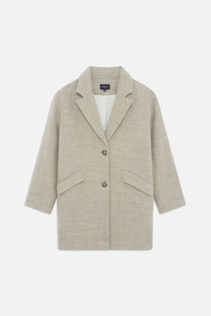 Cappotto Gbrillant 100% lana grigio scuro donna