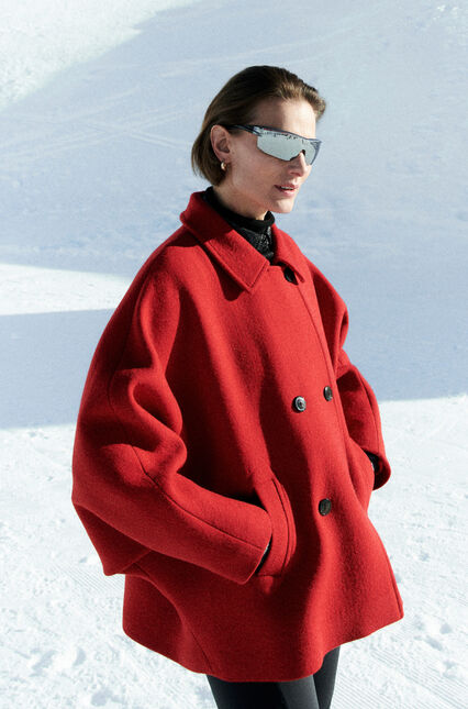 Manteau Gevene rouge femme