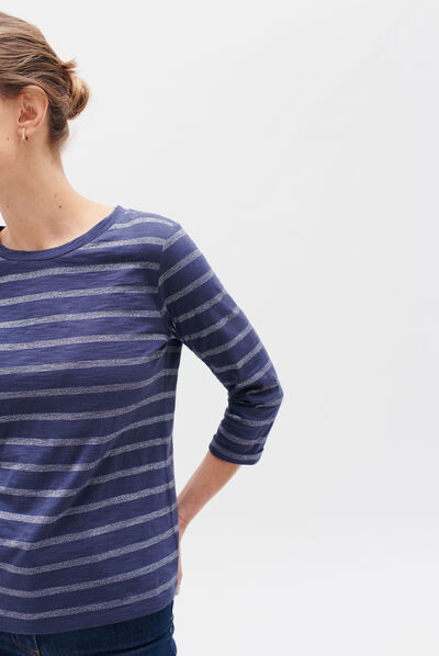 t-shirt clotilde bleu marine femme