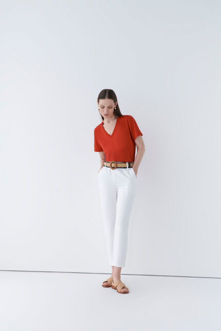 T-shirt tsally rouge clair femme