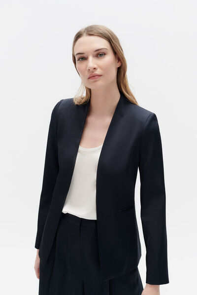 Veste vlouanne bleu marine femme