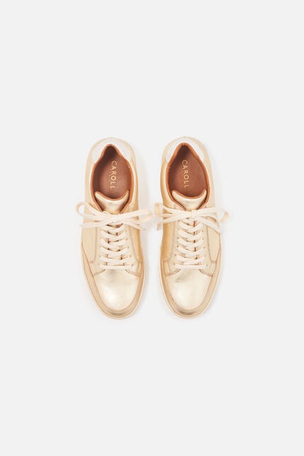 Sneakers Anna van natuurlijk leer goud vrouw