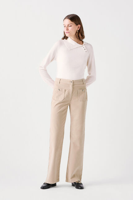 Pantaloni Pelley beige donna