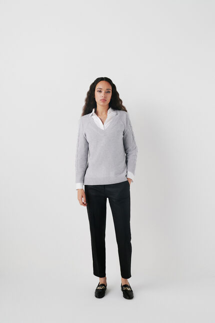 trui mjade lichtgrijs vrouw