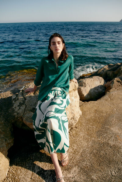Jupe janalica vert menthe femme