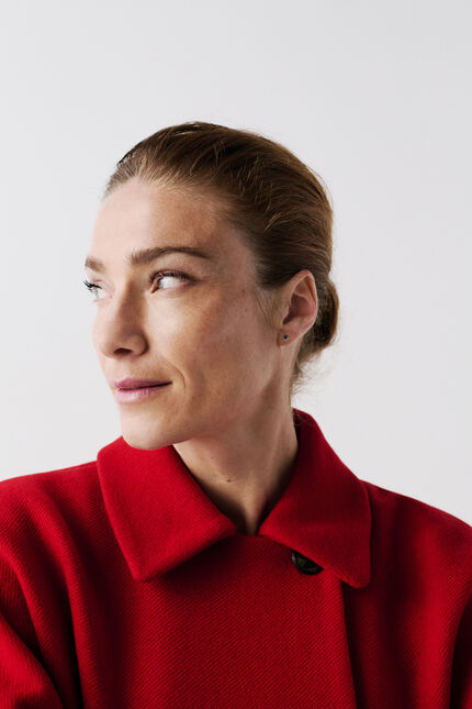 Manteau Gevene rouge femme