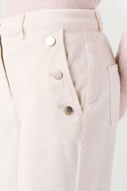 Pantaloni Prunelle avorio donna