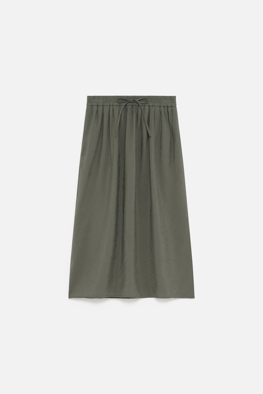 Jupe jim vert kaki femme