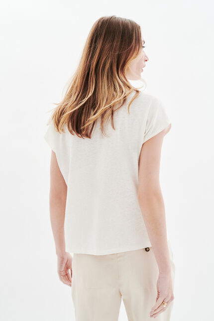 T-shirt Tikat3 creme femme