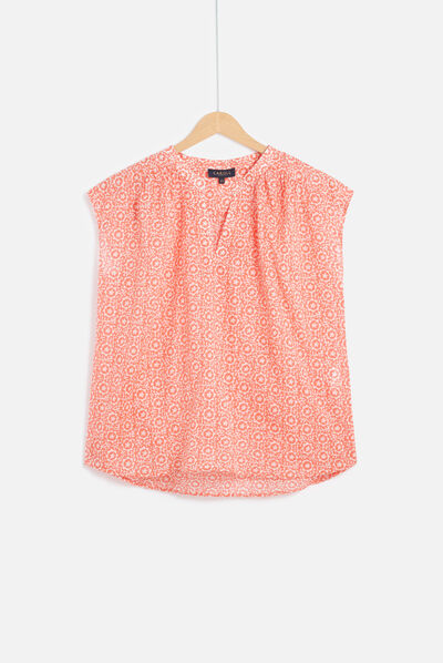 chemisier elio orange femme