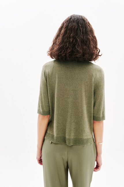 Pull Milly vert kaki femme