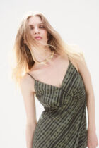 Romary dress khaki green woman