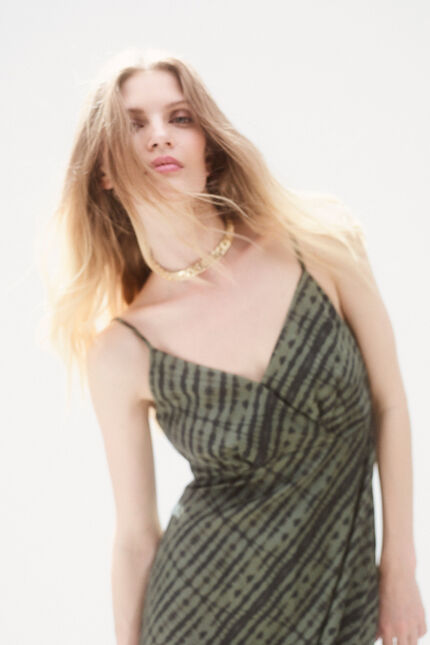 Abito Romary verde cachi donna