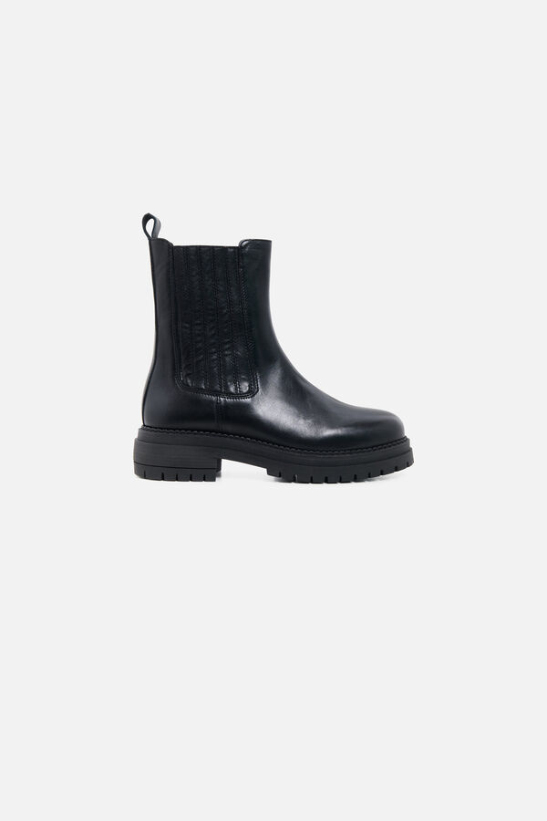 Acatrina Stiefeletten aus Naturleder schwarz damen