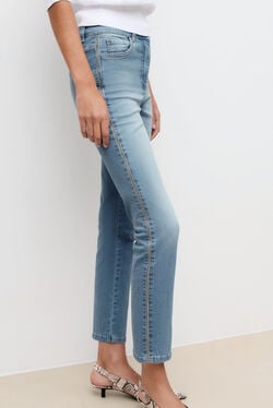 Pims trousers baby blue denim woman