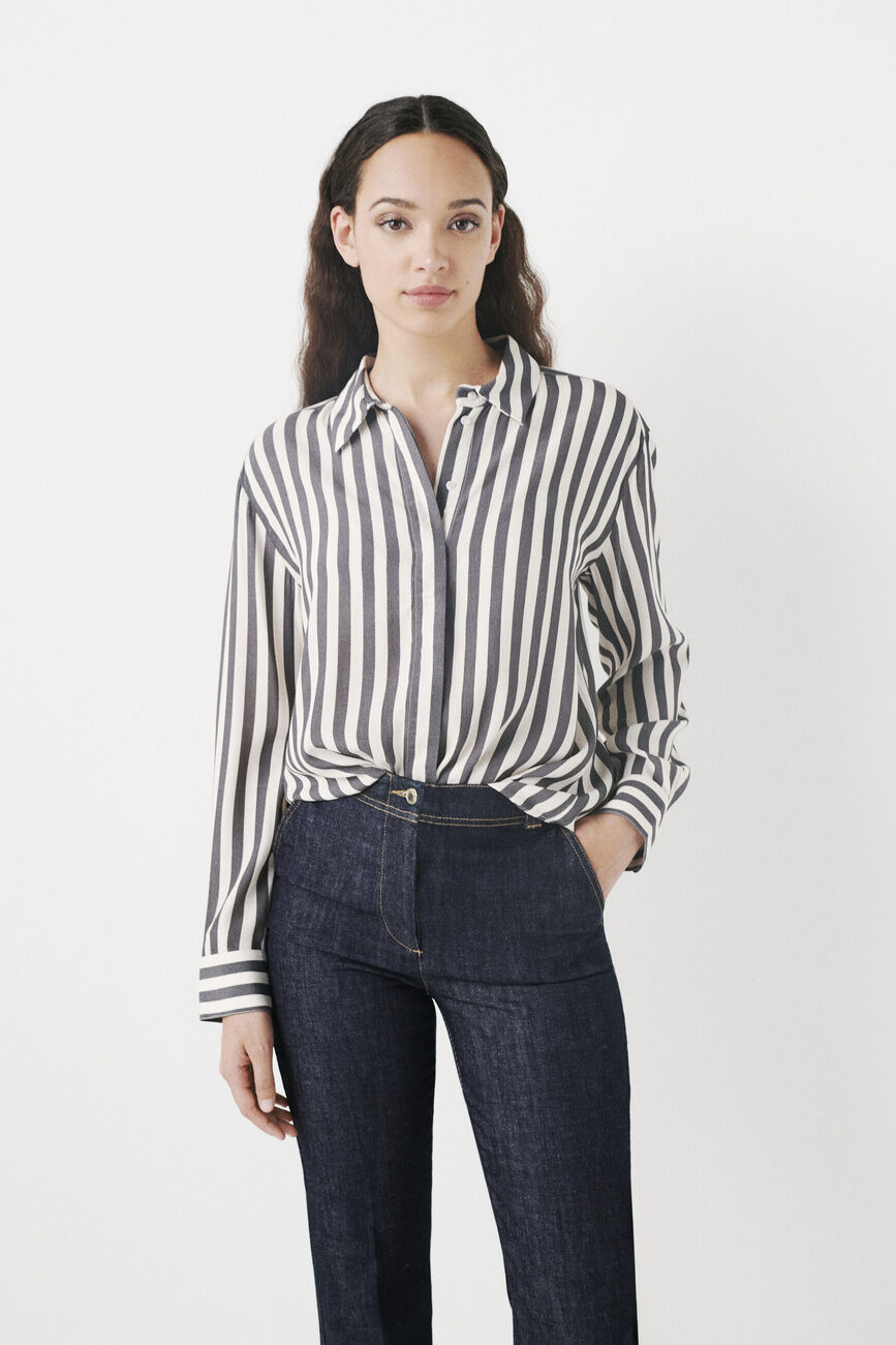 Chemise caby gris foncé femme