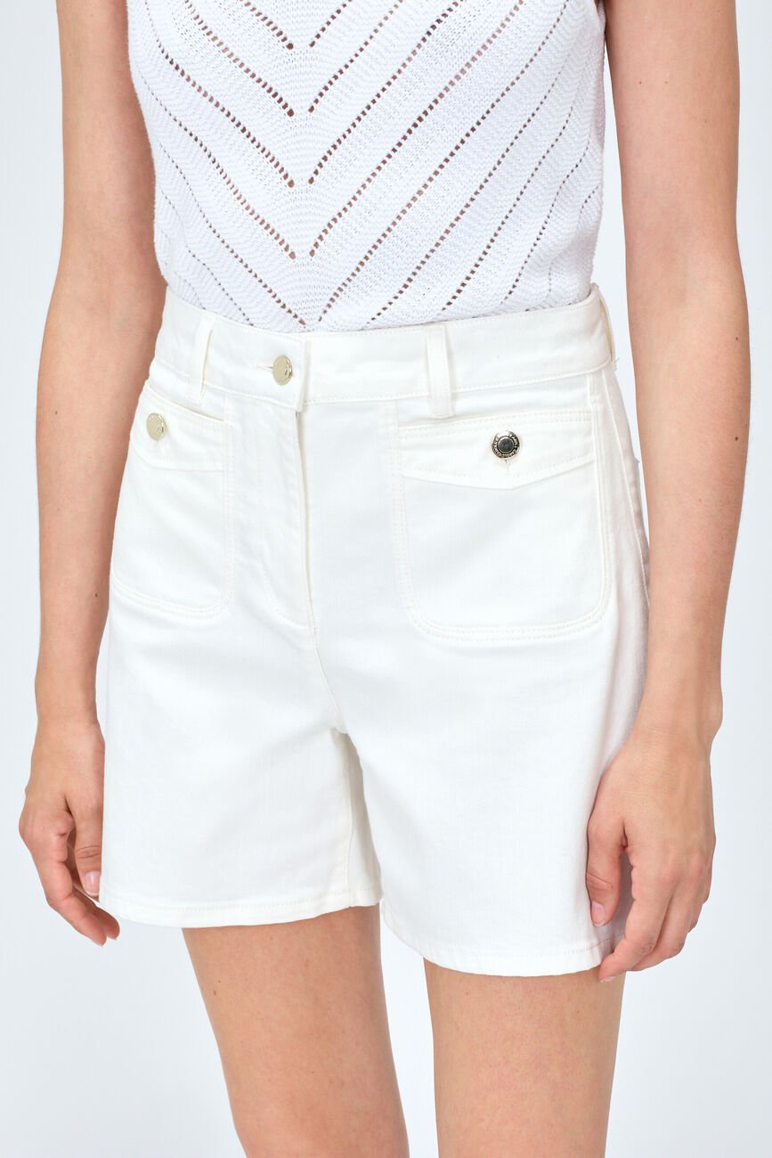 Short saphir blanc femme